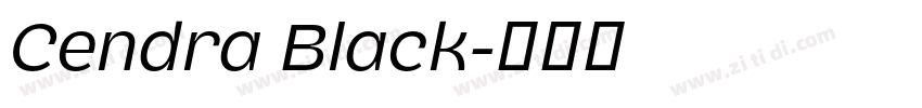 Cendra Black字体转换
